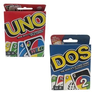 Mattel Games UNO Classic & Uno DOS Family Card Games‎